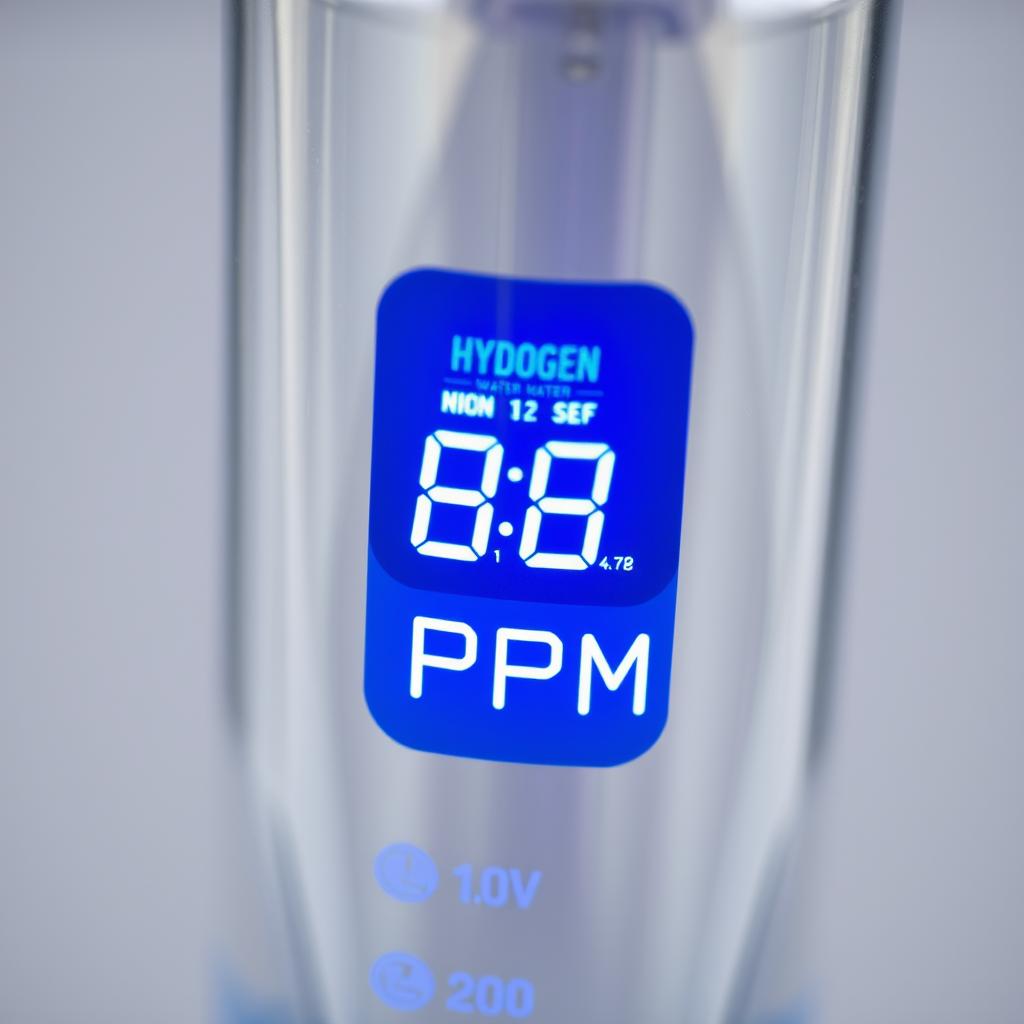 Digital display showing hydrogen concentration levels Digital display showing hydrogen concentration levels