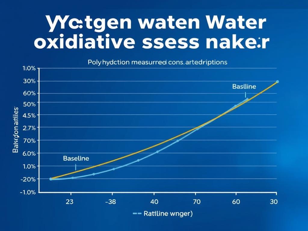 Graph showing hydrogen water effects on oxidative stress markers