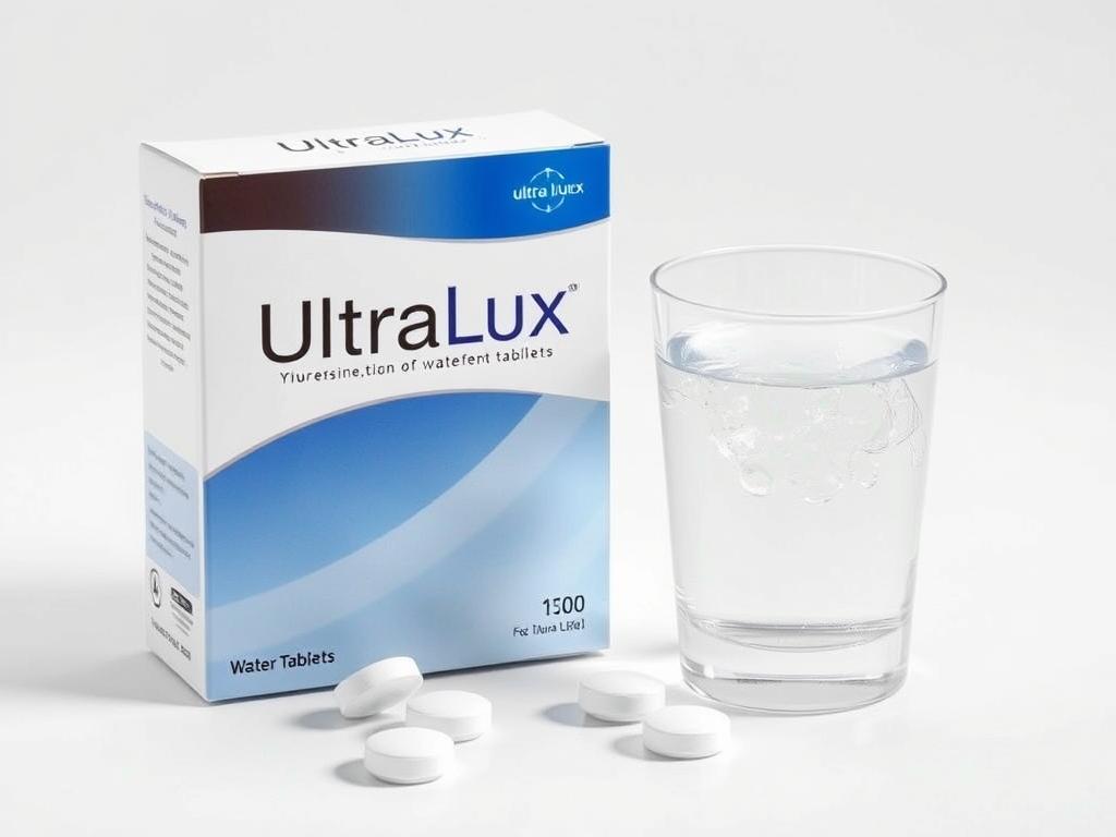 UltraLux Water Tablets package and tablets